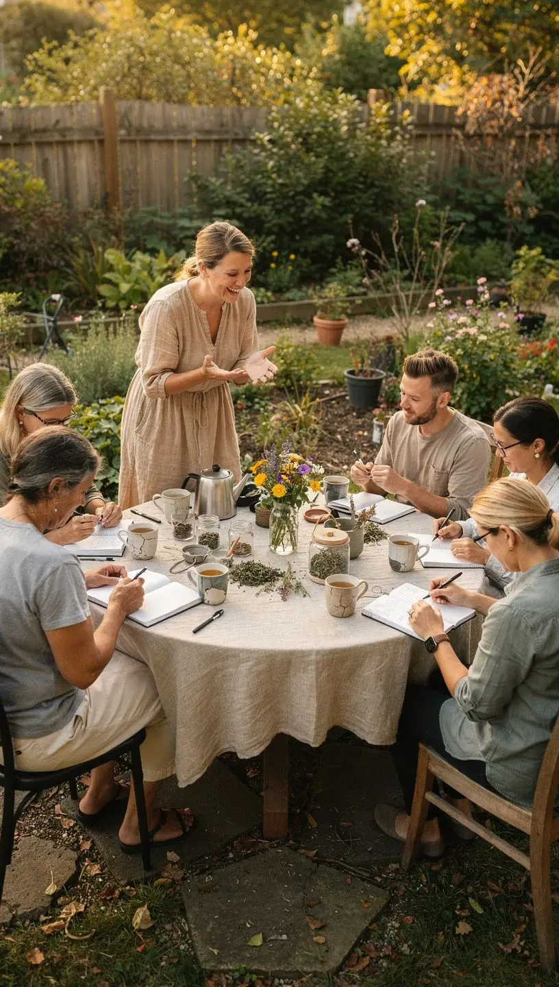 Zelené bylinky a kvety rozložené na bielom pozadí, symbolizujúce prírodný wellness