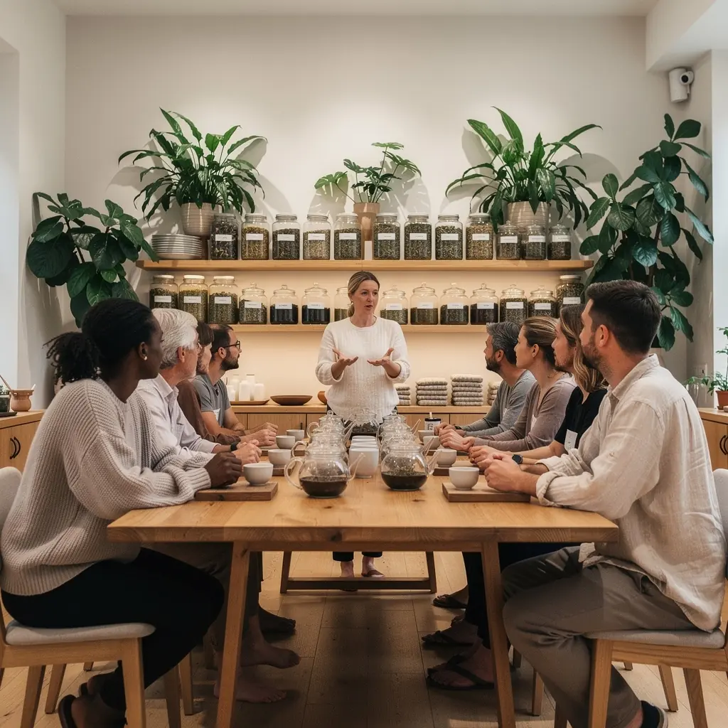 Ručne zbierané bylinky v sklenenej nádobe, pripravené na prípravu čaju