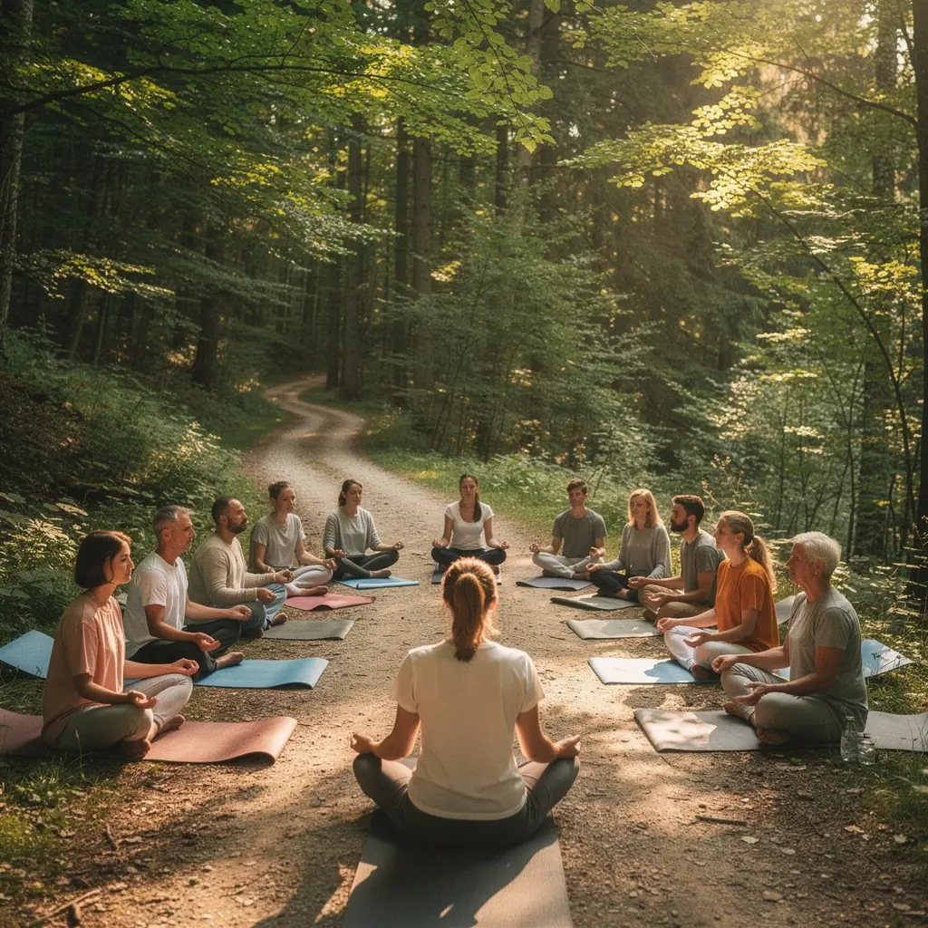 Šálka voňavého bylinkového čaju na drevenom stole v prírodnom prostredí