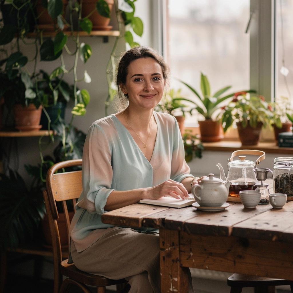 Zelené bylinky v záhrade, pripravené na zber na čaj.